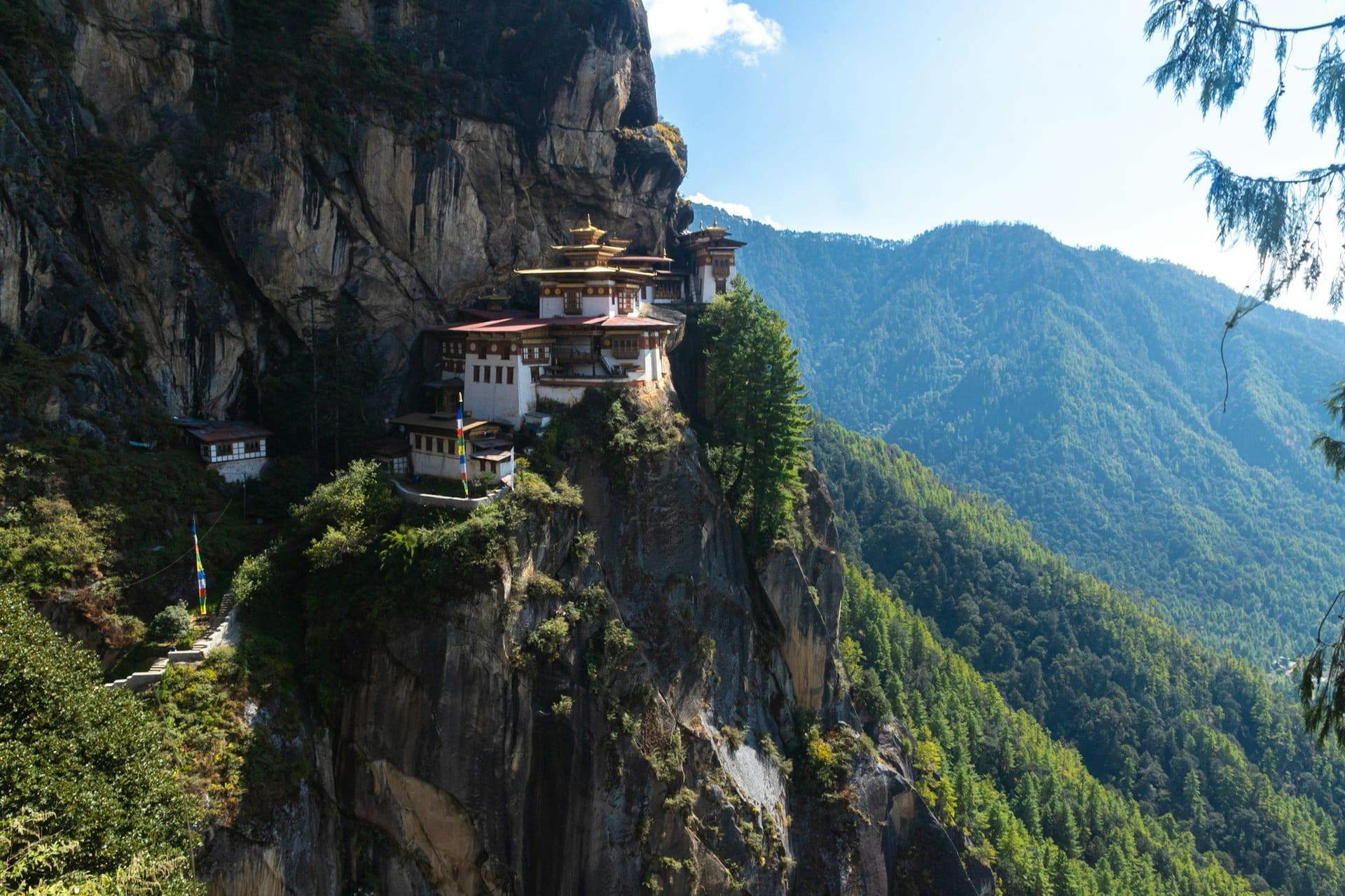 Taktsang monastery on the cliff above the Paro valley, Bhutan