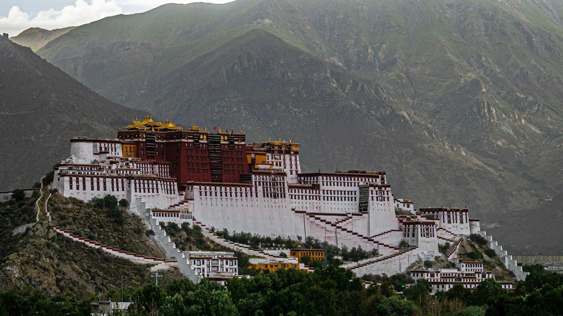 The Potala Palace above Lhasa on the Tibetan plateau